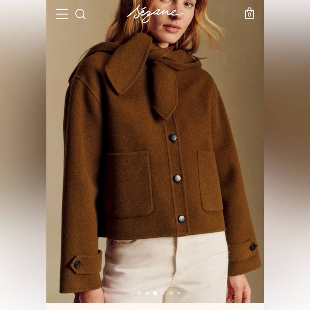 sézane paxton jacket size 6/38 NWT
